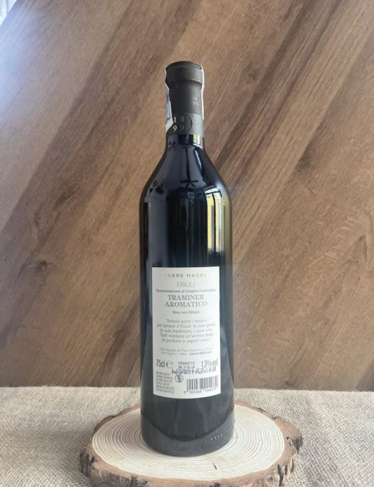 Rượu Vang Trắng Traminer  Aromatico Friuli <5% ABV*