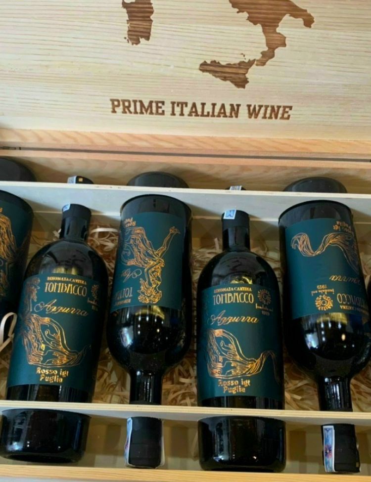 Rượu Vang Đỏ Tombacco Azzurra Rosso Puglia IGT <5% ABV*