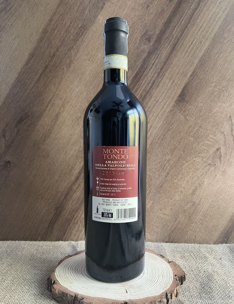 Rượu Vang Đỏ Monte Tondo <5% ABV*