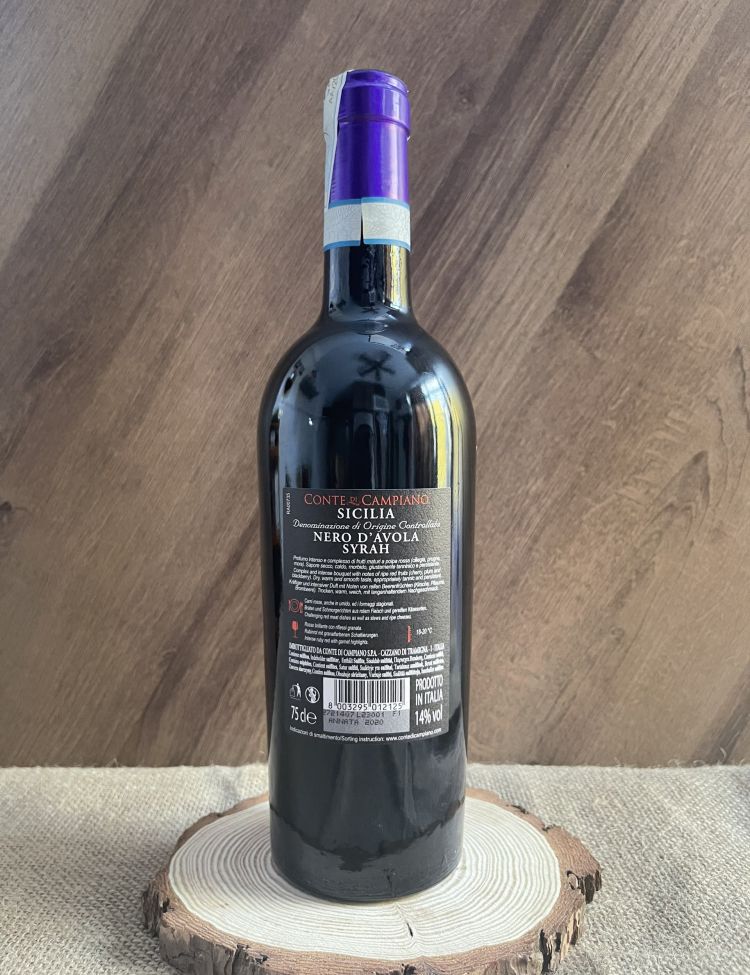 Rượu Vang Đỏ Nero D’avola Syrah <5% ABV*